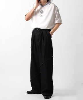 25SS フロントプリント サイドライン ユニフォーム半袖Tシャツ