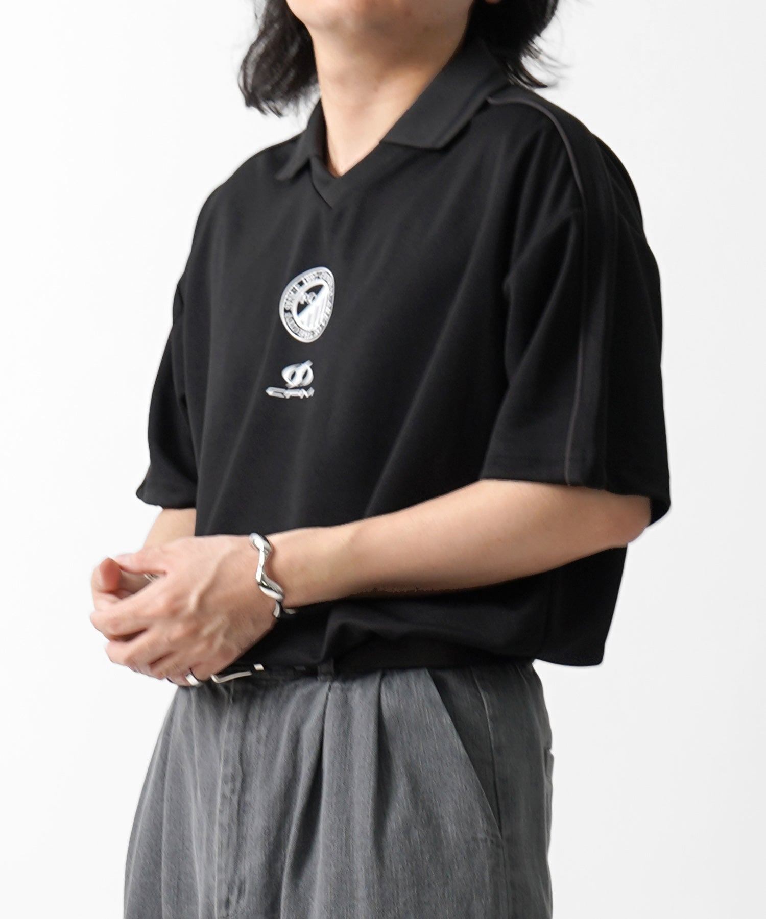 25SS フロントプリント サイドライン ユニフォーム半袖Tシャツ