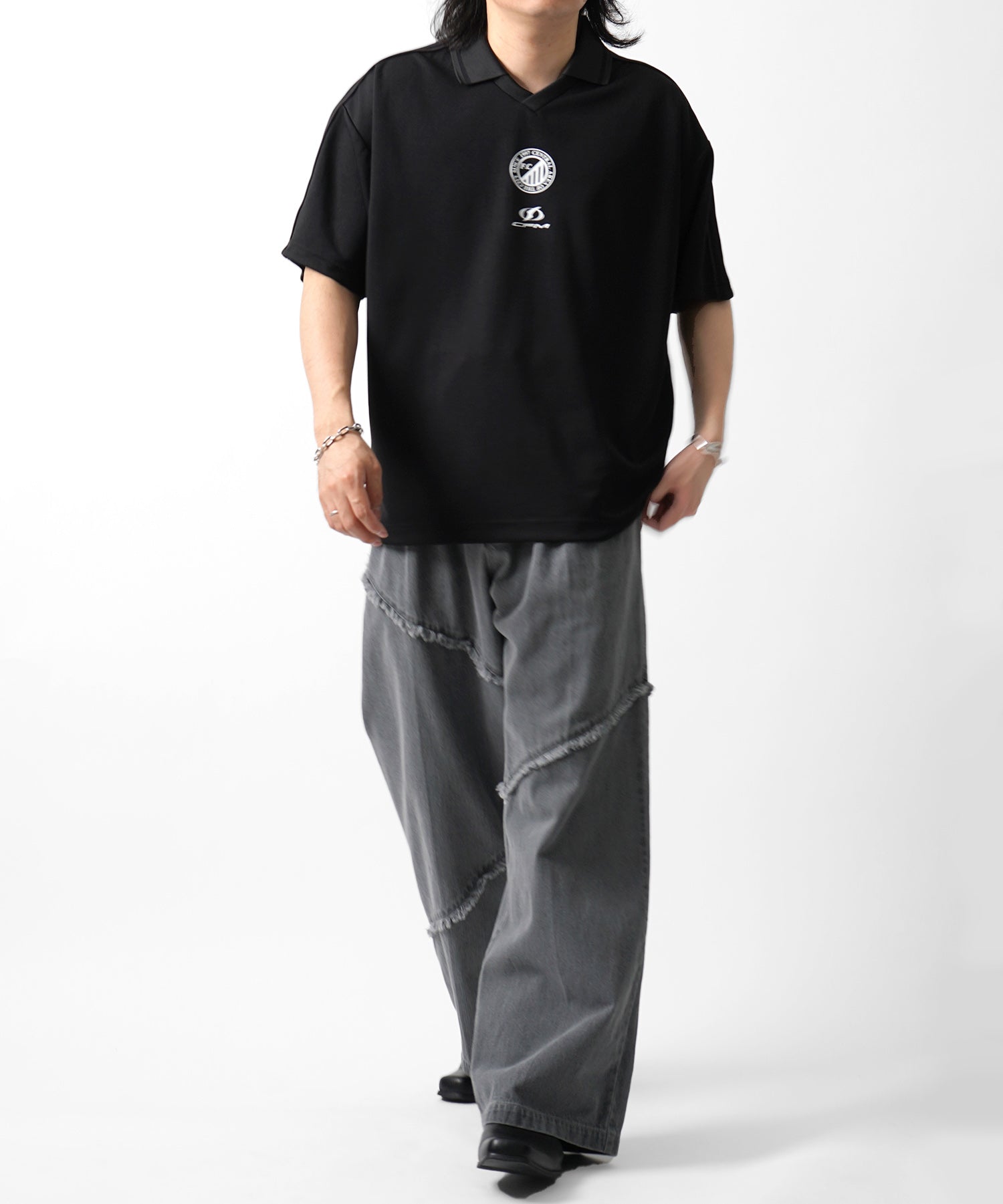 25SS フロントプリント サイドライン ユニフォーム半袖Tシャツ