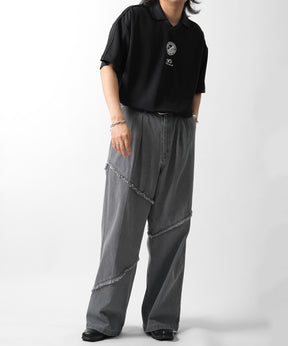 25SS フロントプリント サイドライン ユニフォーム半袖Tシャツ