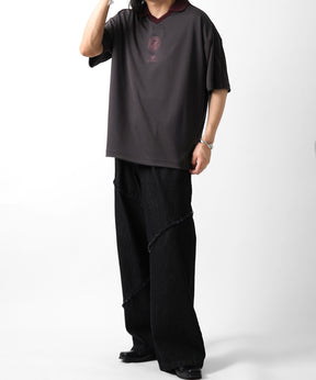 25SS フロントプリント サイドライン ユニフォーム半袖Tシャツ