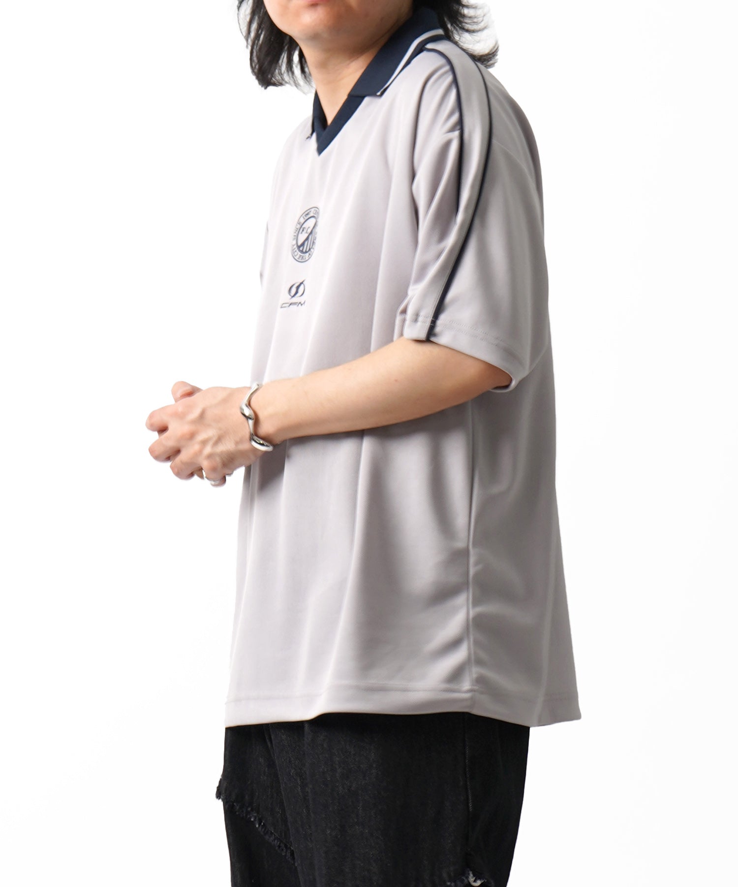 25SS フロントプリント サイドライン ユニフォーム半袖Tシャツ