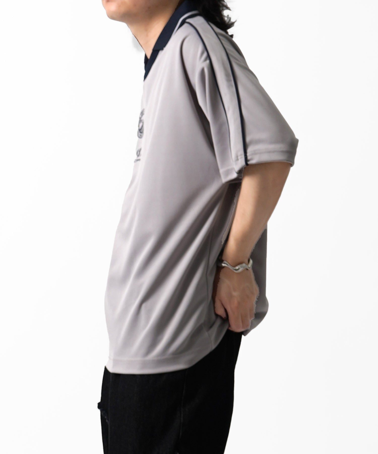 25SS フロントプリント サイドライン ユニフォーム半袖Tシャツ