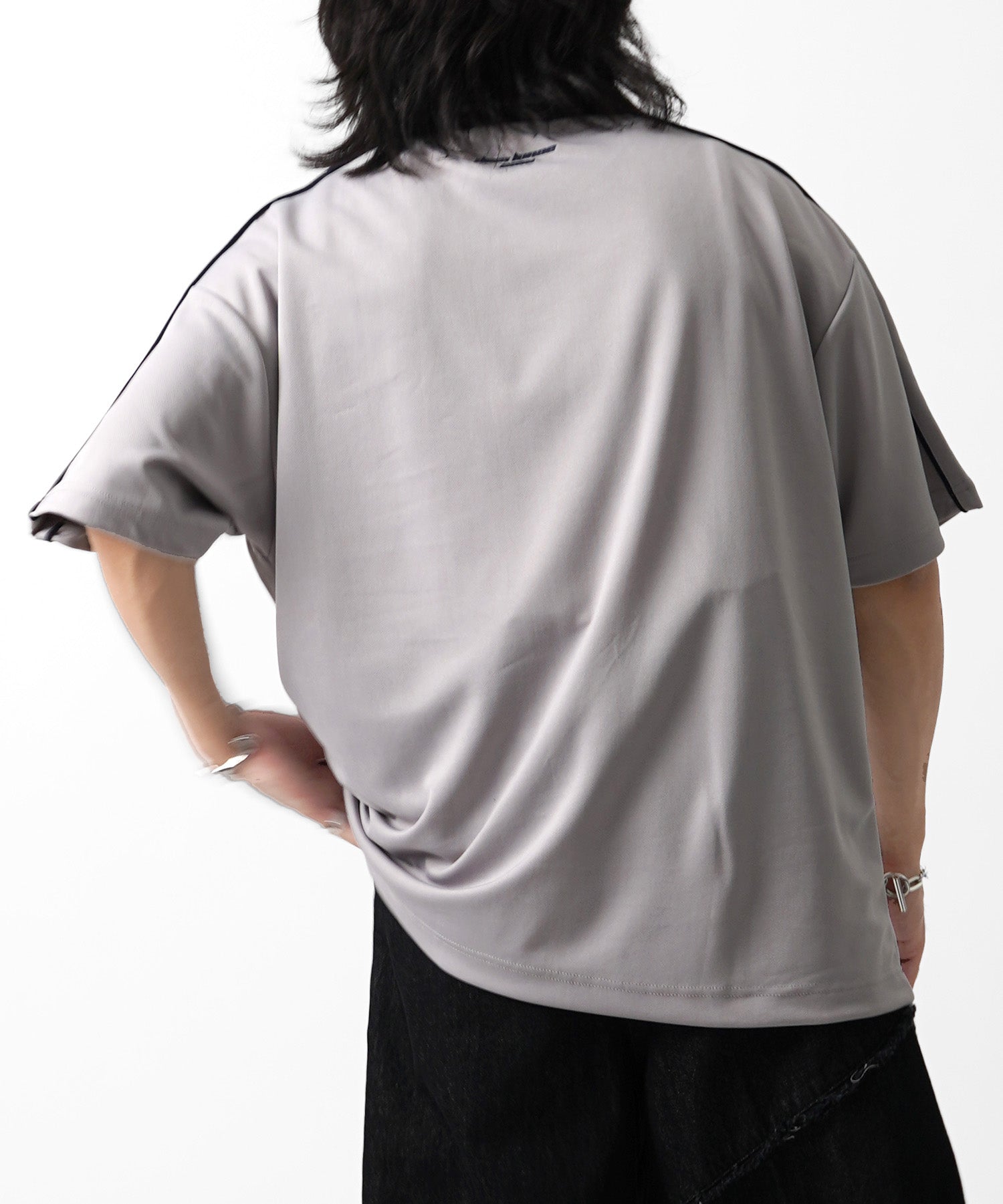 25SS フロントプリント サイドライン ユニフォーム半袖Tシャツ