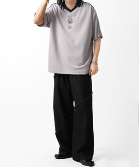 25SS フロントプリント サイドライン ユニフォーム半袖Tシャツ