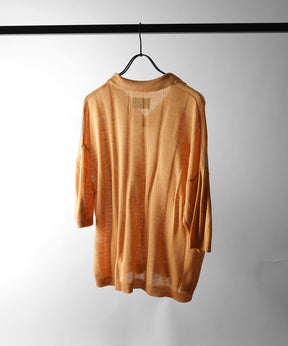 25SS エンボス スキッパー ニットポロシャツ