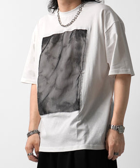 25SS オーガンジー Tee 切替半袖Tシャツ