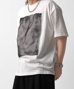 25SS オーガンジー Tee 切替半袖Tシャツ