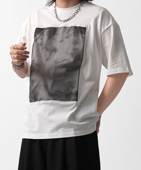 25SS オーガンジー Tee 切替半袖Tシャツ