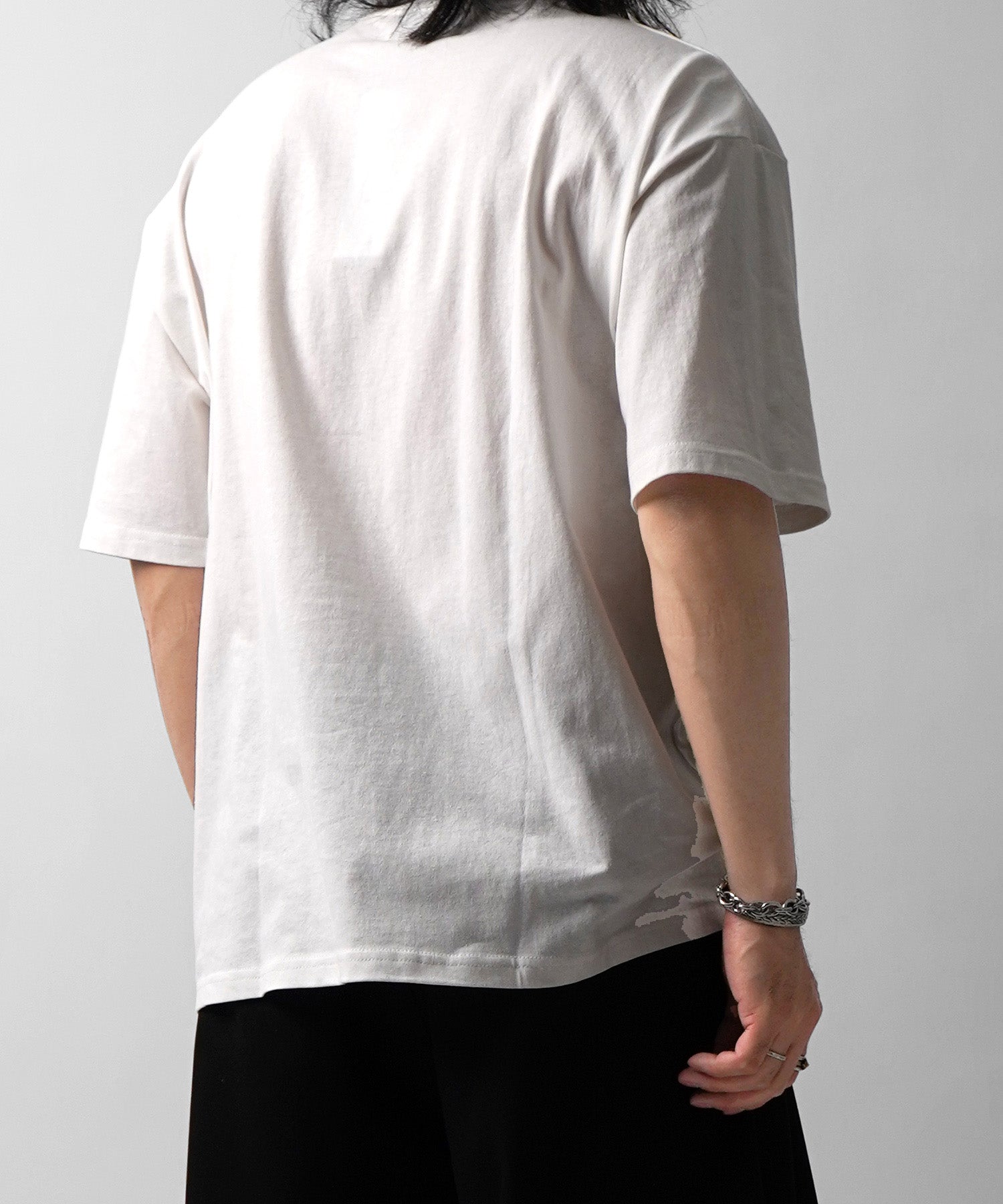 25SS オーガンジー Tee 切替半袖Tシャツ