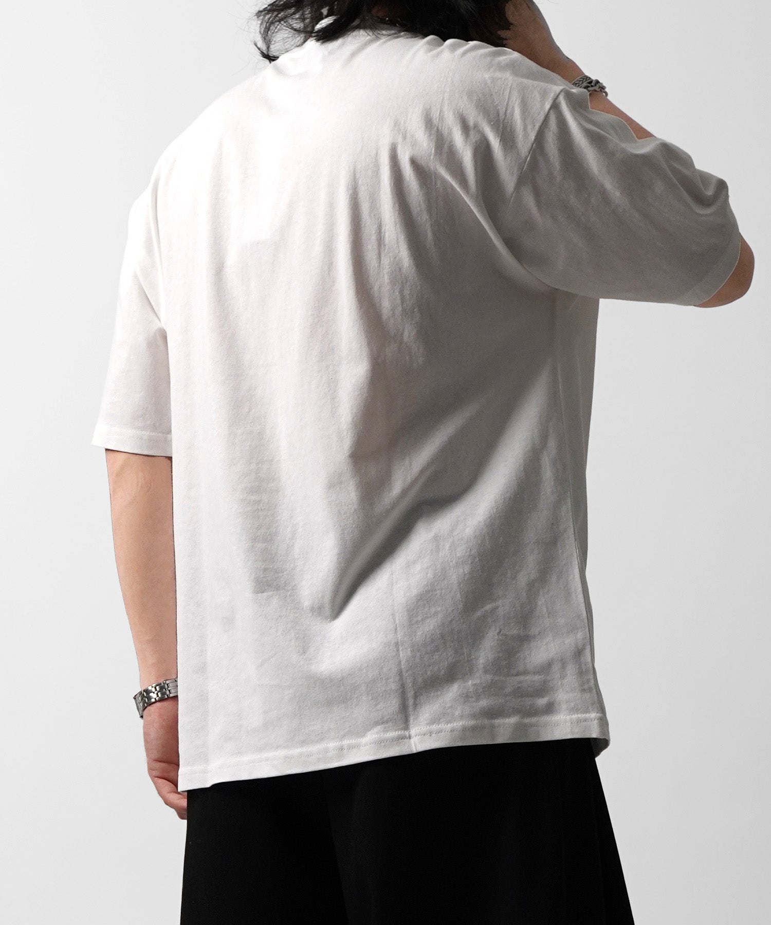 25SS オーガンジー Tee 切替半袖Tシャツ