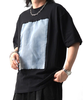 25SS オーガンジー Tee 切替半袖Tシャツ