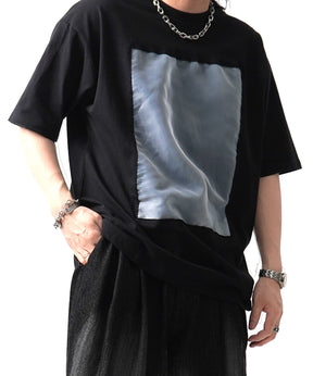 25SS オーガンジー Tee 切替半袖Tシャツ