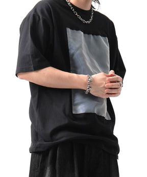 25SS オーガンジー Tee 切替半袖Tシャツ