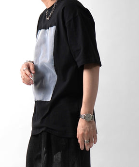 25SS オーガンジー Tee 切替半袖Tシャツ