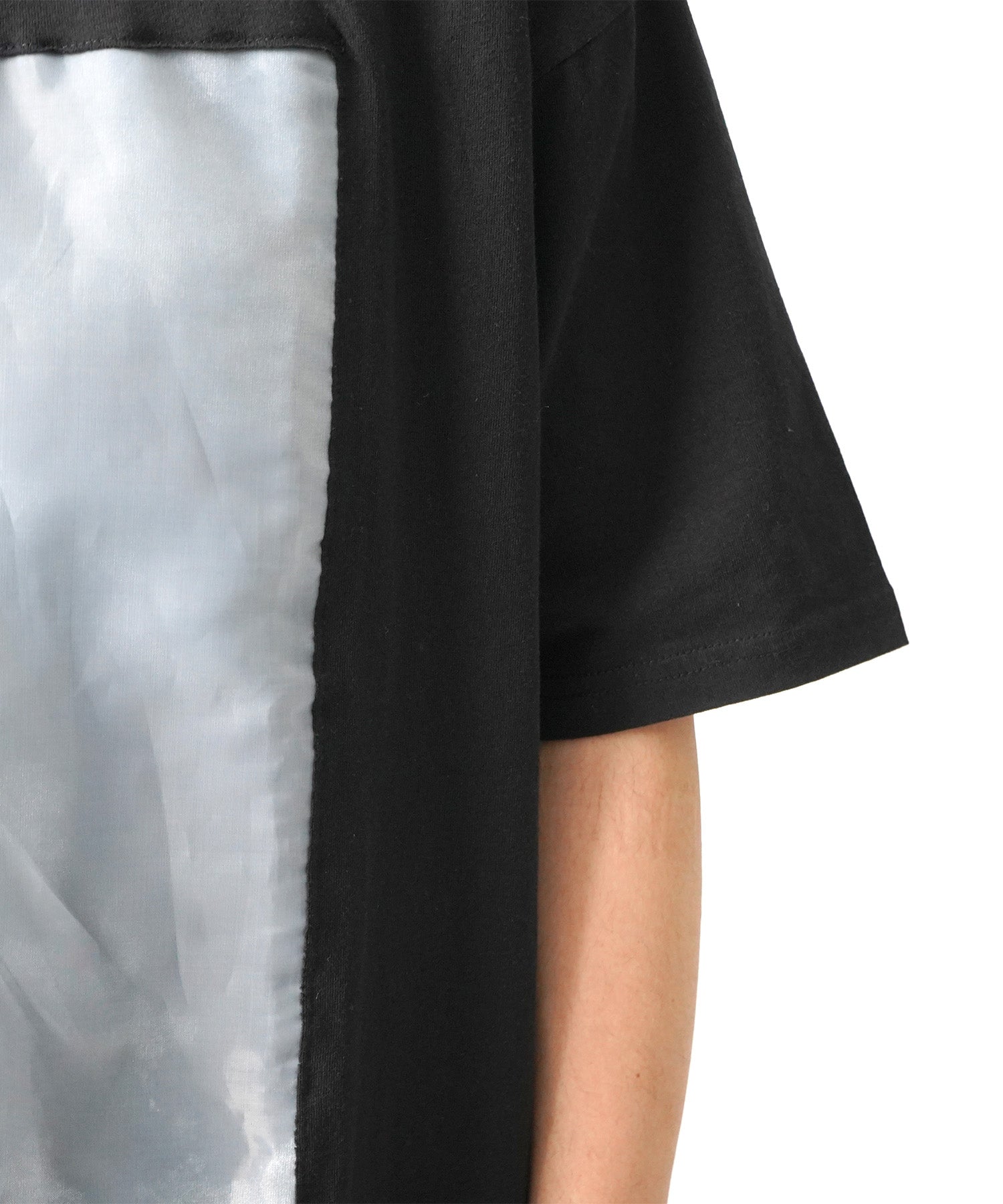 25SS オーガンジー Tee 切替半袖Tシャツ