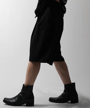 25SS TR / デニム / 箔デニム ワイドストレートスラックスハーフパンツ