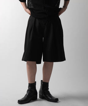 25SS TR / デニム / 箔デニム ワイドストレートスラックスハーフパンツ