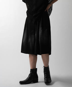 25SS TR / デニム / 箔デニム ワイドストレートスラックスハーフパンツ