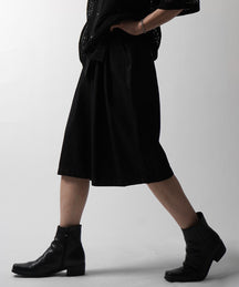 25SS TR / デニム / 箔デニム ワイドストレートスラックスハーフパンツ