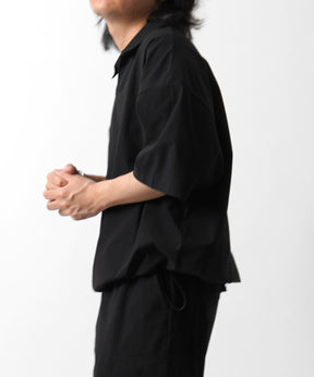 25SS ビックシルエット ポリメッシュ ドロスト スキッパーシャツ
