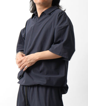 25SS ビックシルエット ポリメッシュ ドロスト スキッパーシャツ