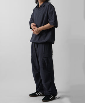 25SS ビックシルエット ポリメッシュ ドロスト スキッパーシャツ