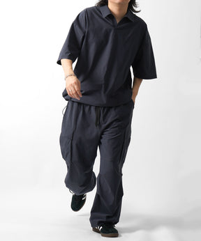 25SS ビックシルエット ポリメッシュ ドロスト スキッパーシャツ