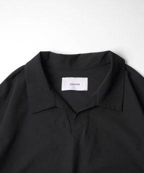 25SS ビックシルエット ポリメッシュ ドロスト スキッパーシャツ