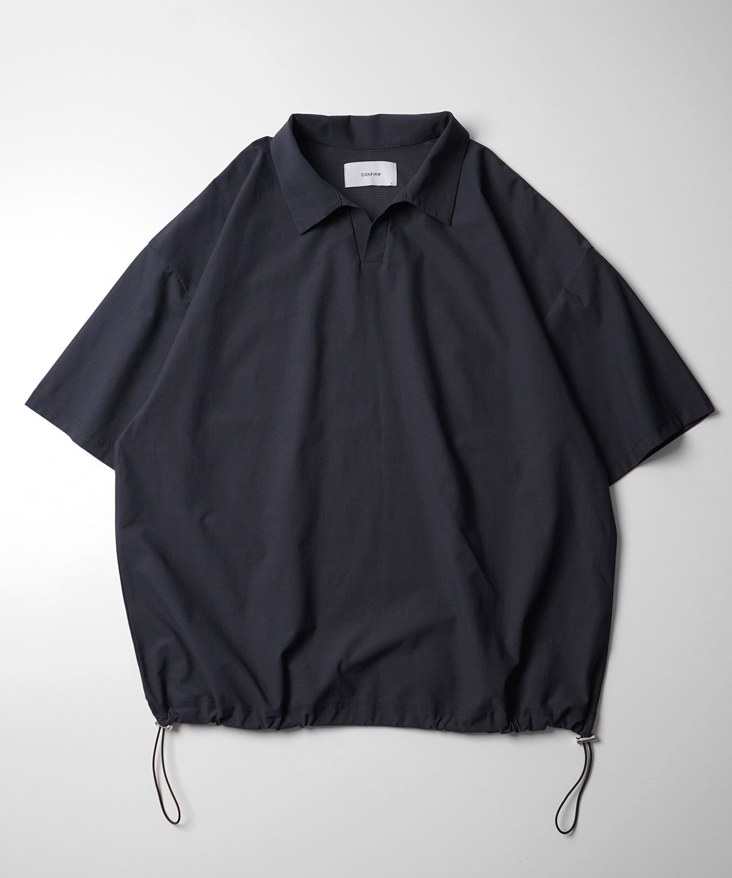 25SS ビックシルエット ポリメッシュ ドロスト スキッパーシャツ