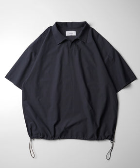 25SS ビックシルエット ポリメッシュ ドロスト スキッパーシャツ