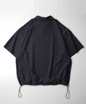 25SS ビックシルエット ポリメッシュ ドロスト スキッパーシャツ