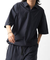 25SS ビックシルエット ポリメッシュ ドロスト スキッパーシャツ