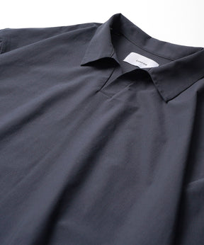 25SS ビックシルエット ポリメッシュ ドロスト スキッパーシャツ