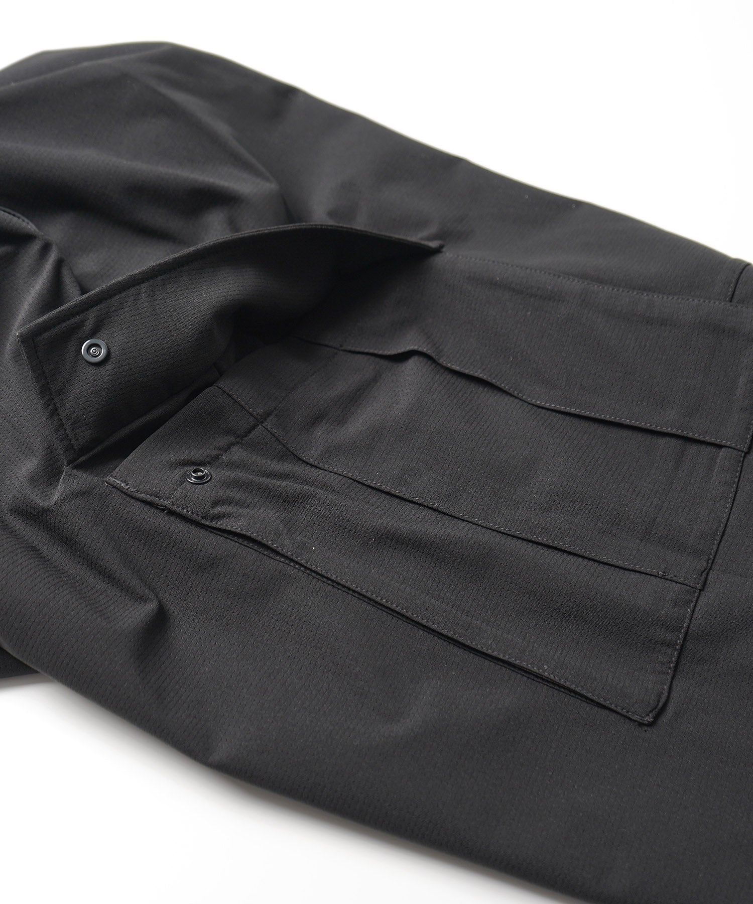 25SS ビッグポケット 裾ドロスト ワイドシルエット ポリメッシュカーゴパンツ