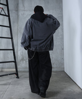 ビッグシルエット ヴィンテージライク ダブルポケット デニムブルゾン