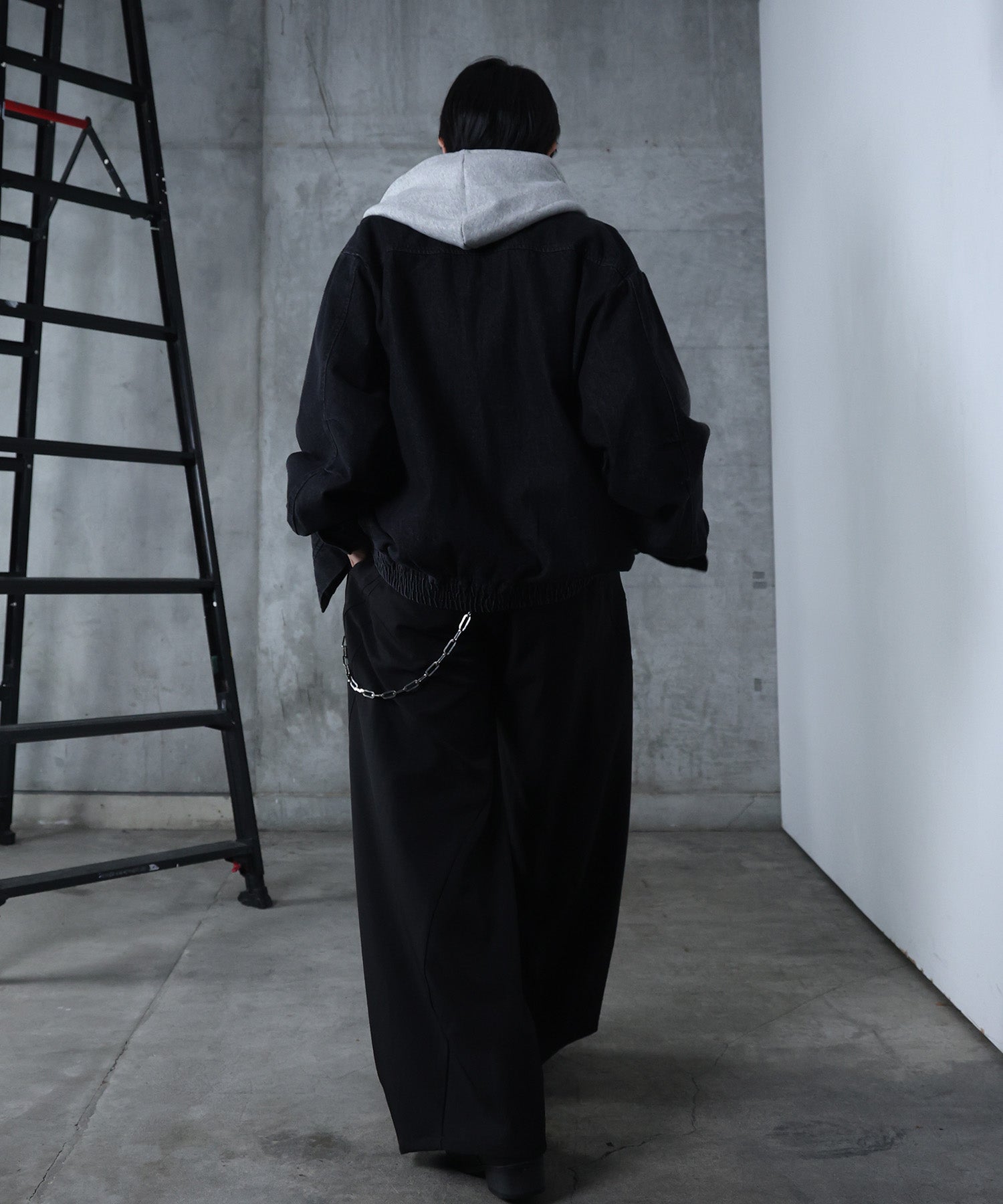 ビッグシルエット ヴィンテージライク ダブルポケット デニムブルゾン