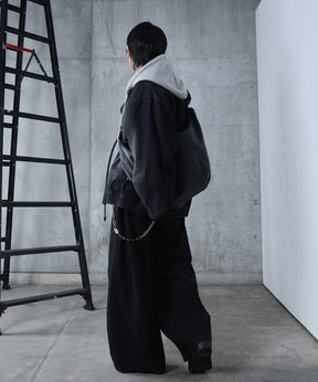 ビッグシルエット ヴィンテージライク ダブルポケット デニムブルゾン