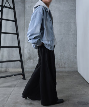 ビッグシルエット ヴィンテージライク ダブルポケット デニムブルゾン