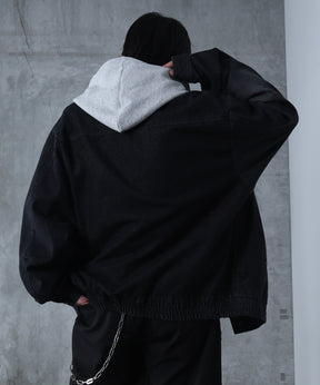 ビッグシルエット ヴィンテージライク ダブルポケット デニムブルゾン