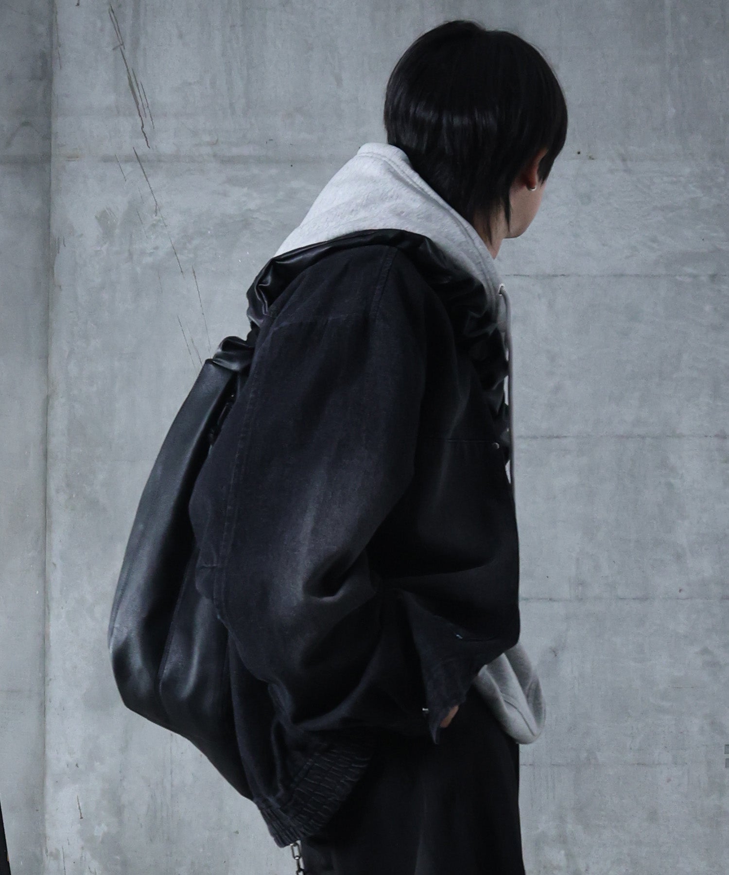 ビッグシルエット ヴィンテージライク ダブルポケット デニムブルゾン