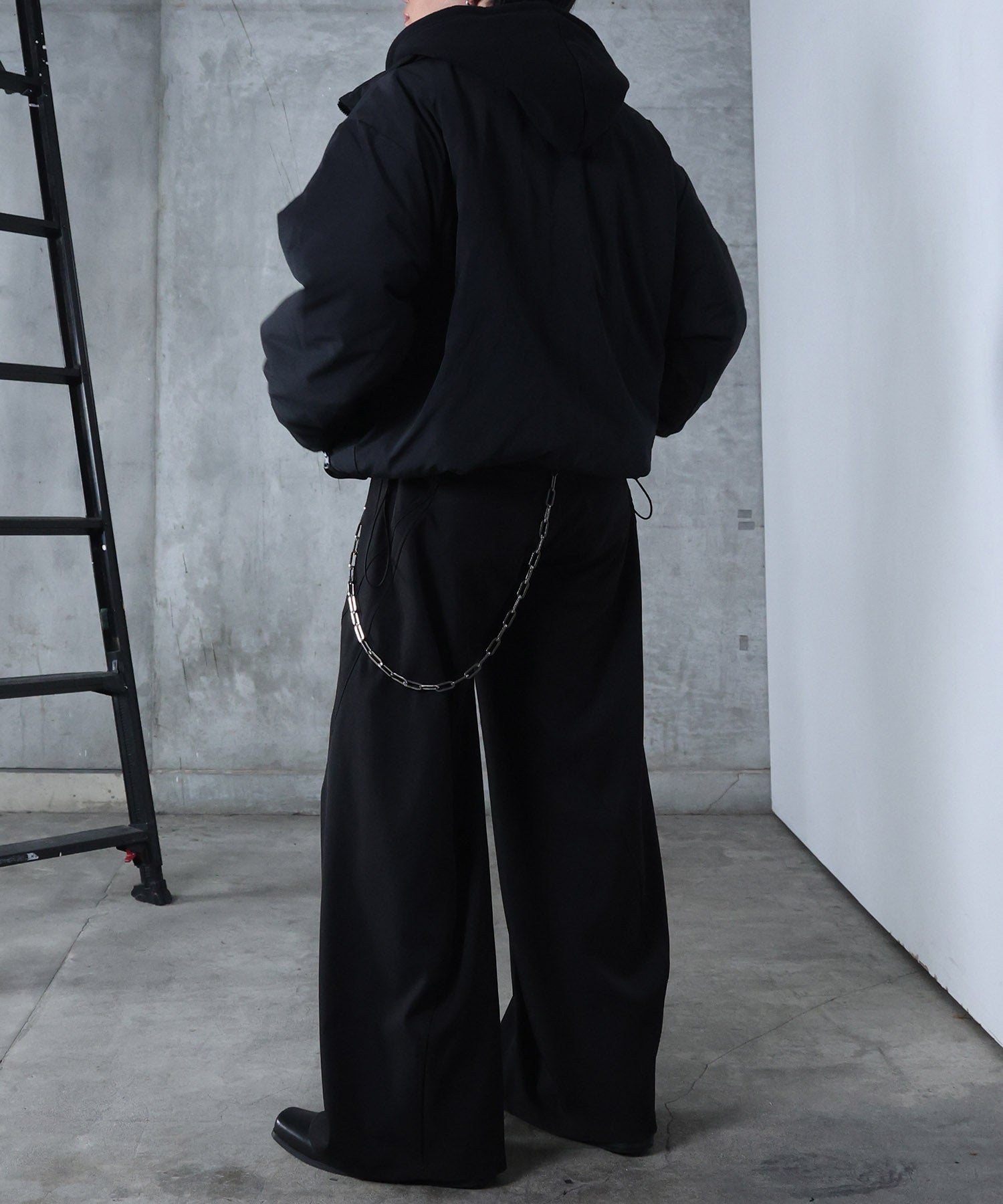 インボックスタック ドロップショルダーパファージャケット 中綿ブルゾン ドローコード