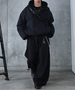 インボックスタック ドロップショルダーパファージャケット 中綿ブルゾン ドローコード