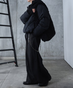 インボックスタック ドロップショルダーパファージャケット 中綿ブルゾン ドローコード