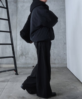 インボックスタック ドロップショルダーパファージャケット 中綿ブルゾン ドローコード