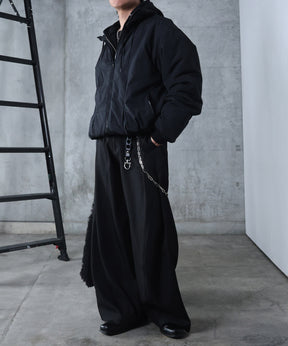 インボックスタック ドロップショルダーパファージャケット 中綿ブルゾン ドローコード