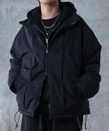 インボックスタック ドロップショルダーパファージャケット 中綿ブルゾン ドローコード