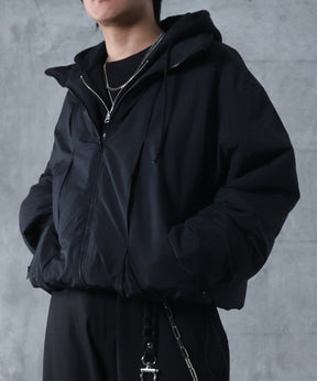 インボックスタック ドロップショルダーパファージャケット 中綿ブルゾン ドローコード