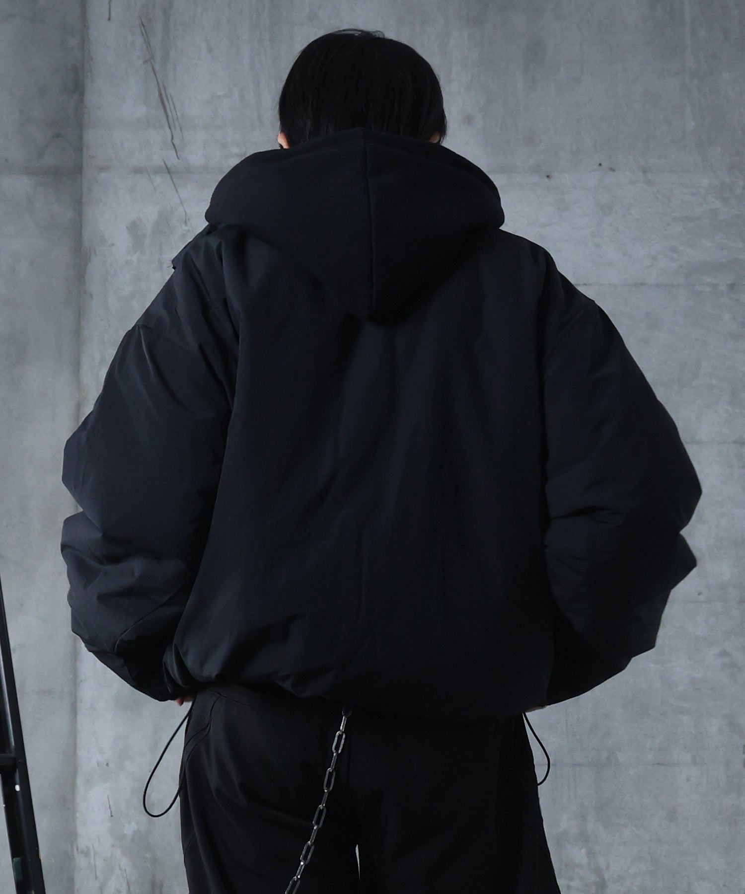 インボックスタック ドロップショルダーパファージャケット 中綿ブルゾン ドローコード