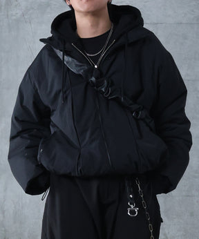 インボックスタック ドロップショルダーパファージャケット 中綿ブルゾン ドローコード
